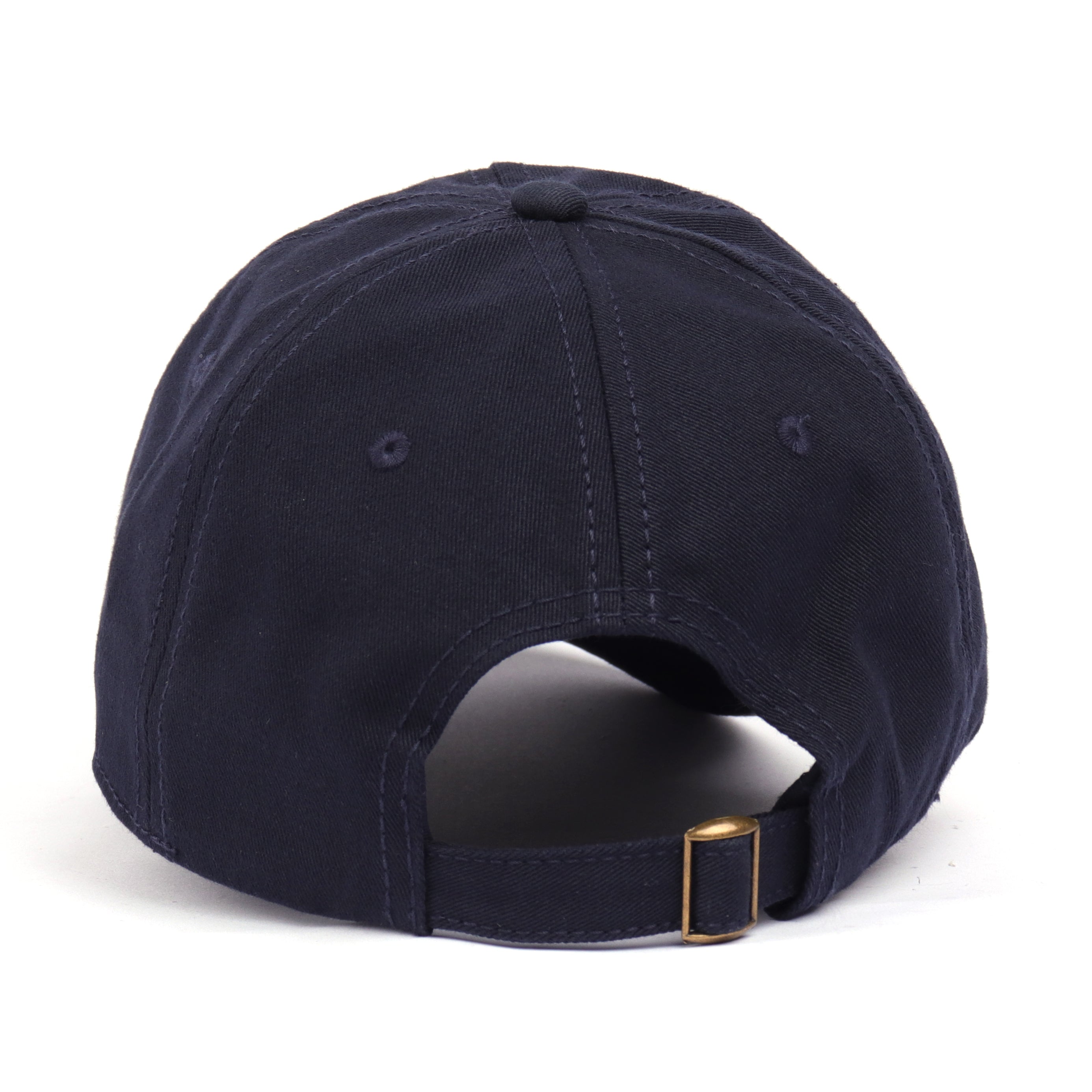Navy blue cotton baseball cap for big heads - back adjustable strap