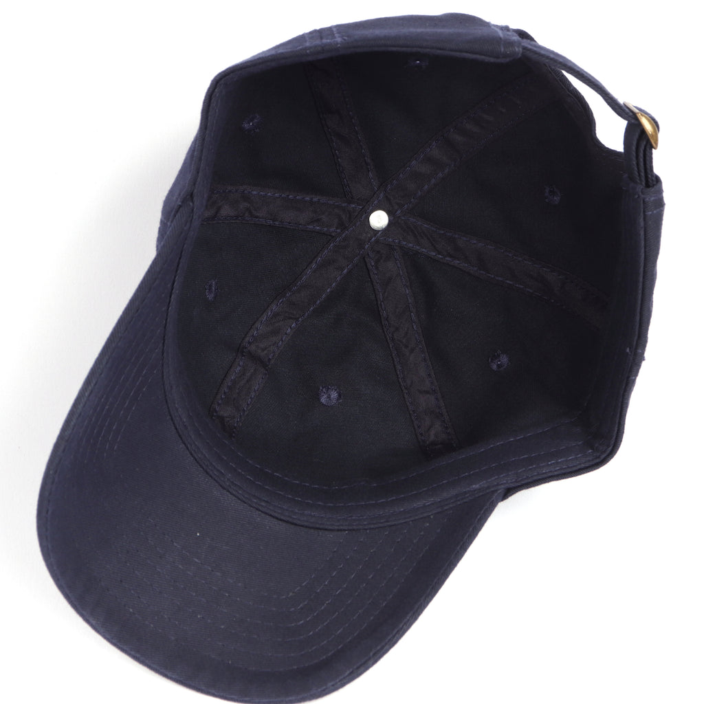 Navy blue cotton baseball cap for big heads - interior detail