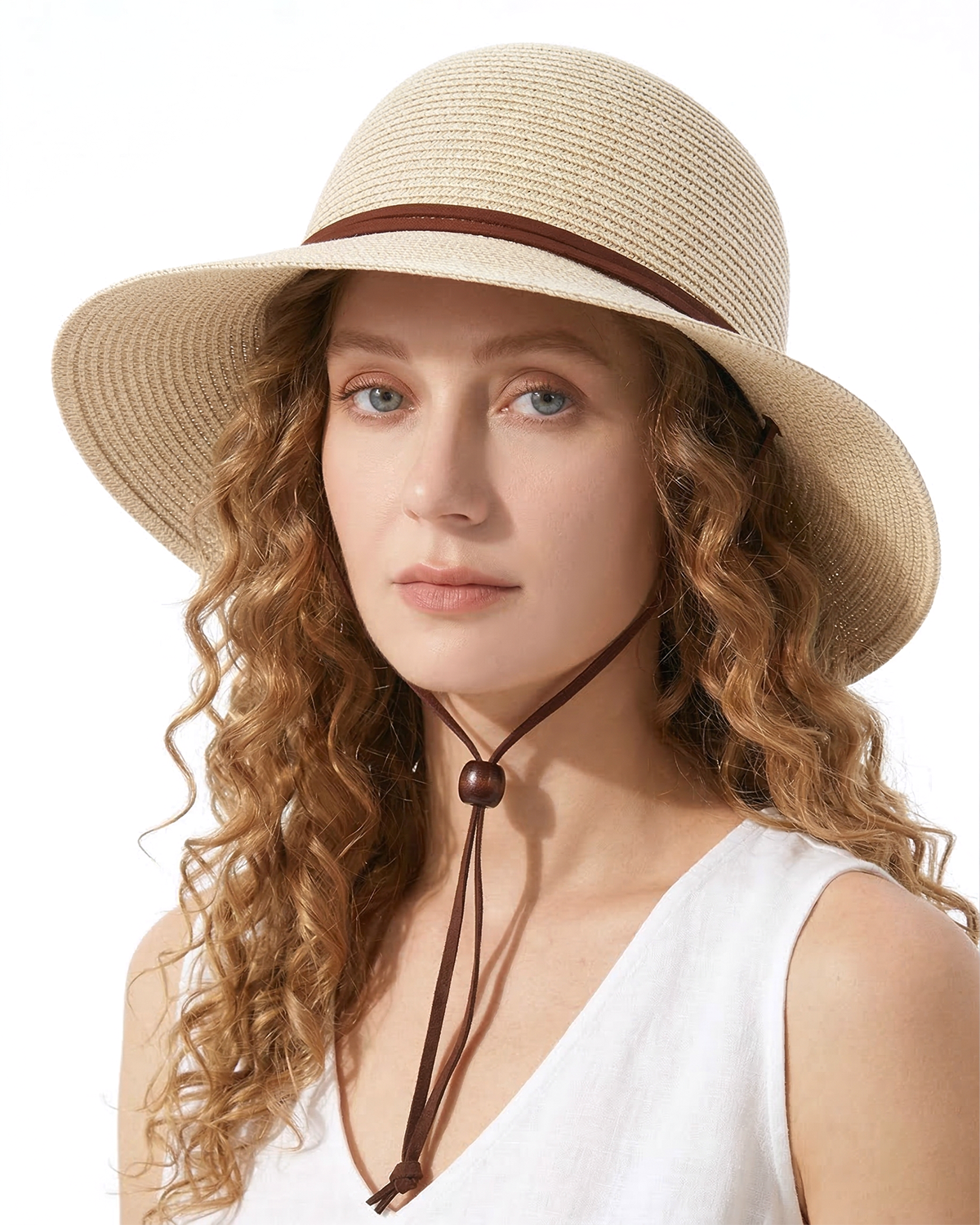2XL Women’s Straw Sun Hat with Chin Strap