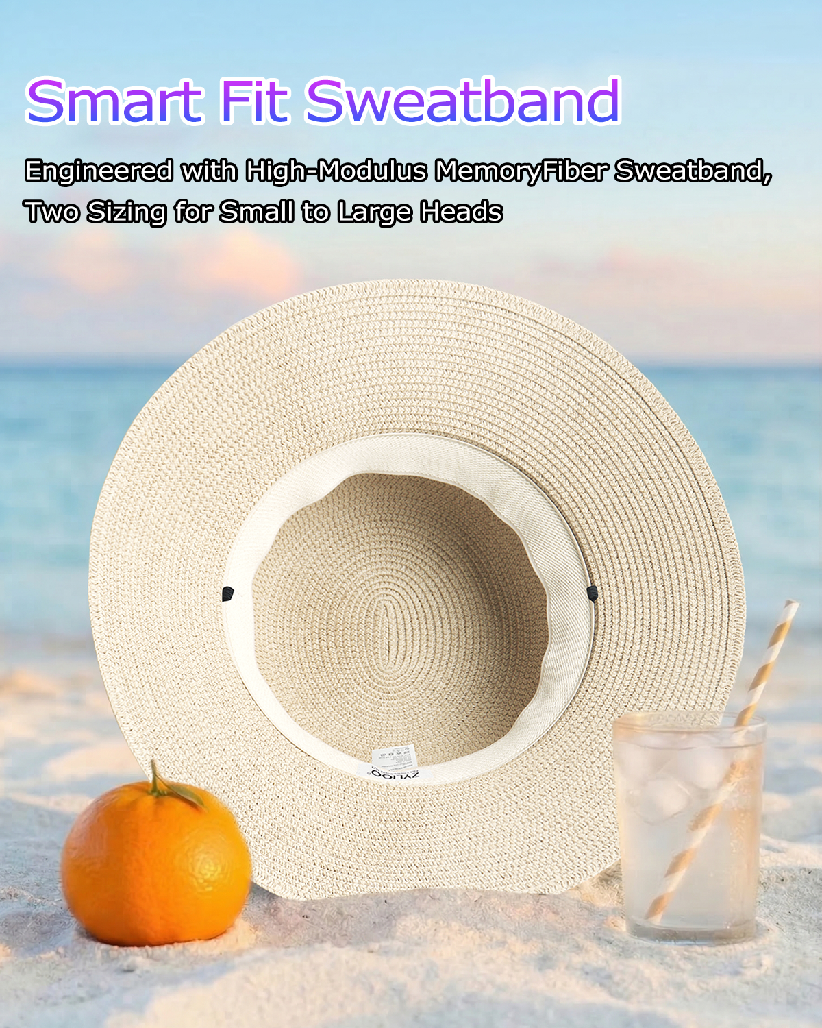 2XL Women’s Straw Sun Hat for Big Heads