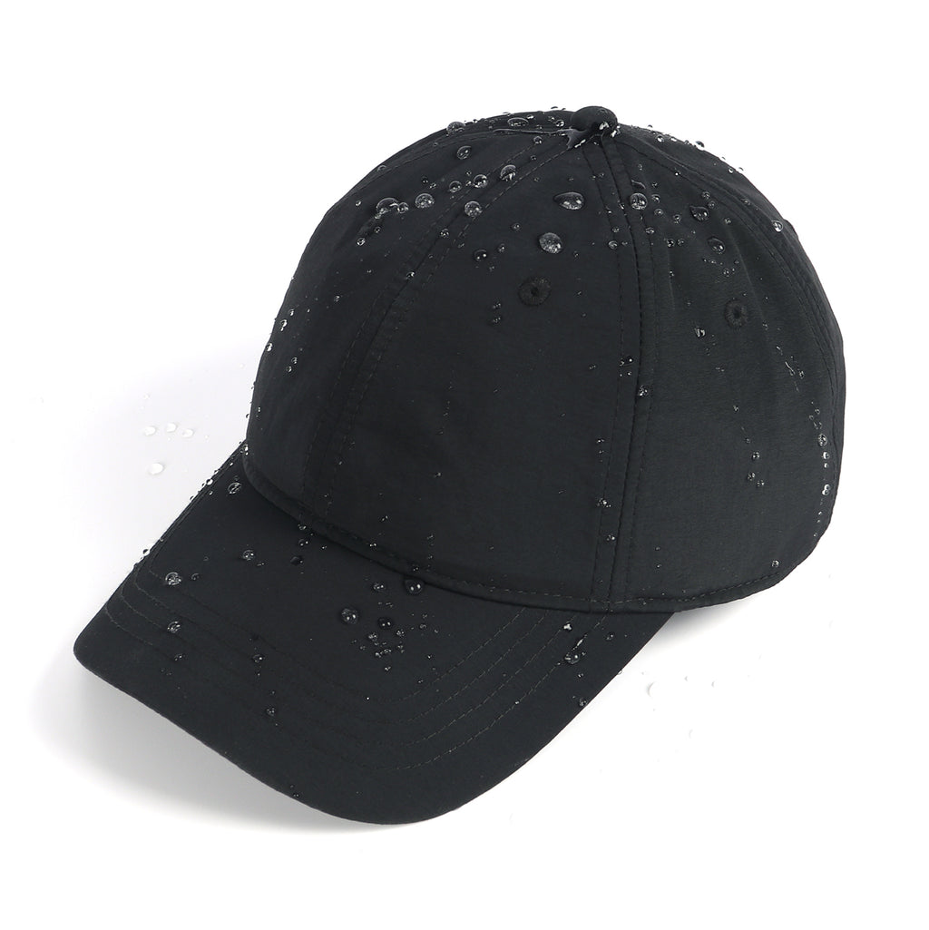 Black quick-dry baseball cap for big heads - interior sweatband detail