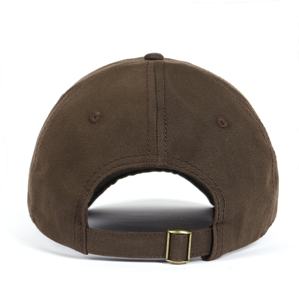 Brown cotton baseball cap for big heads XXL - side view