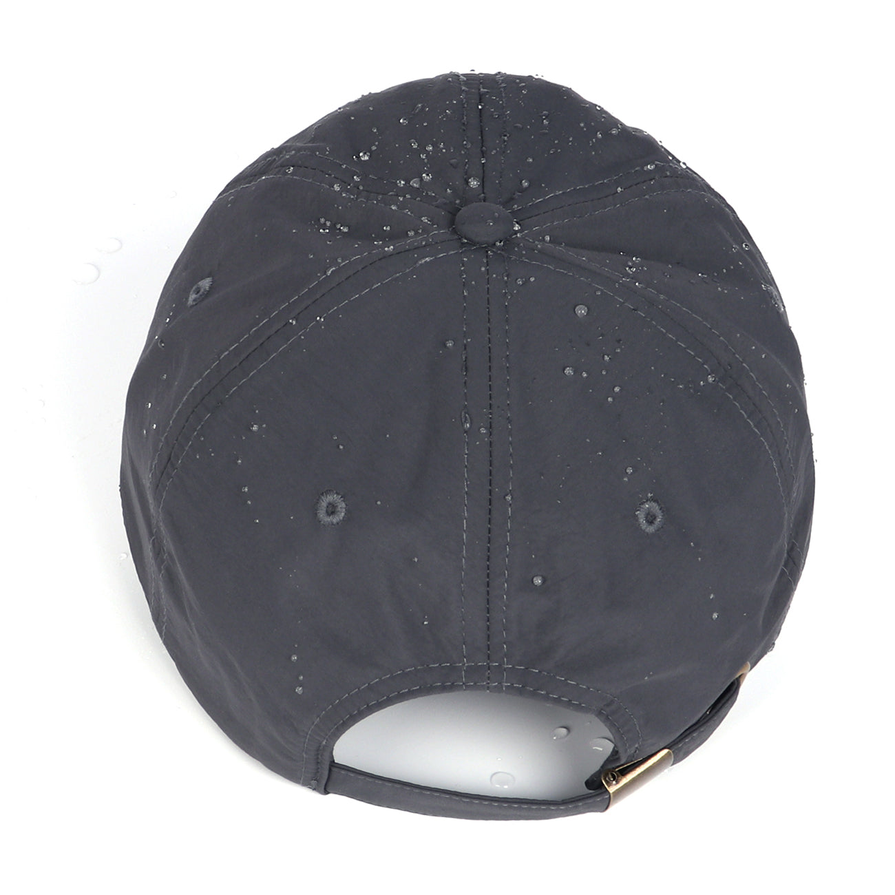 Grey quick-dry baseball cap for big heads - top view