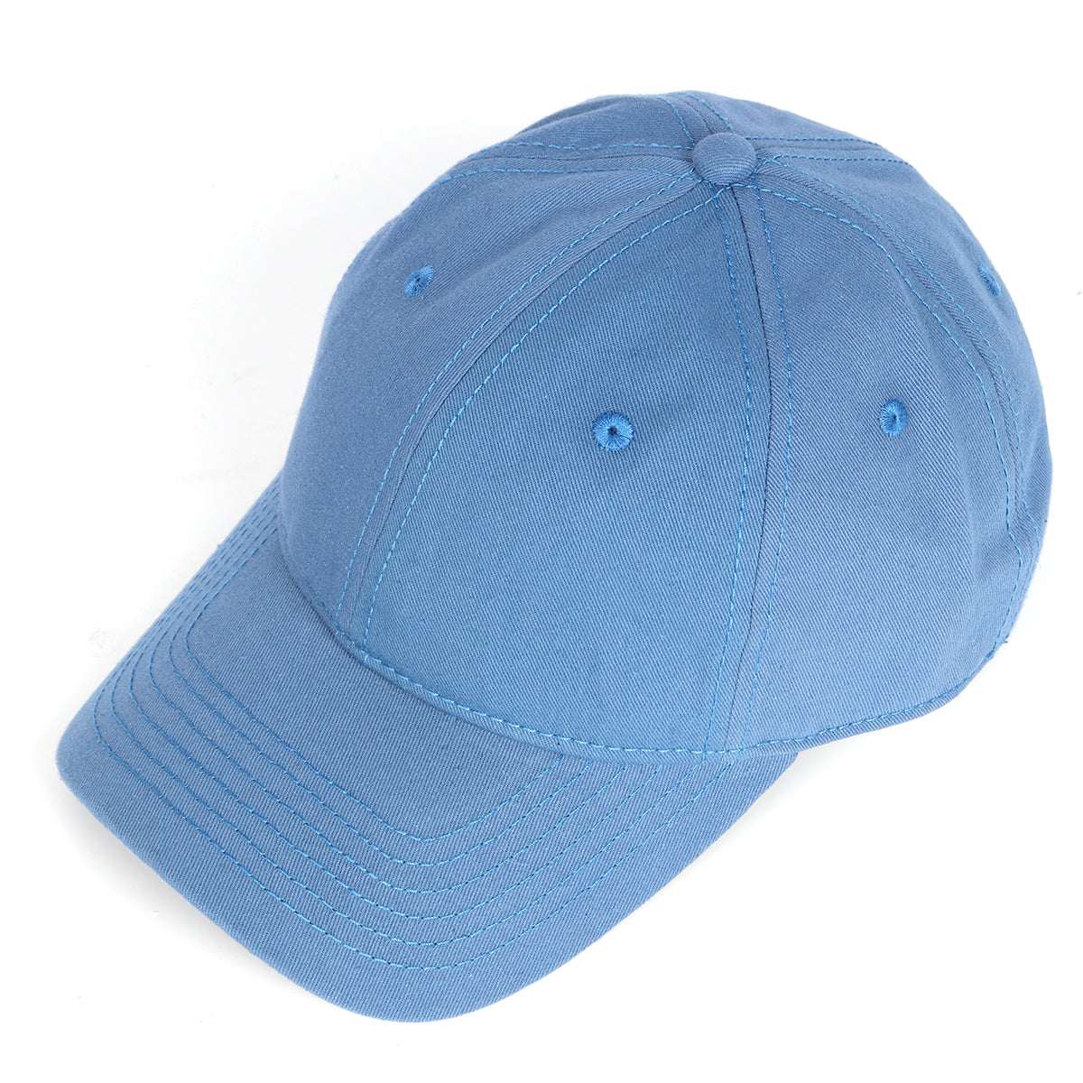 Denim blue oversized cotton baseball cap XXL - side angle