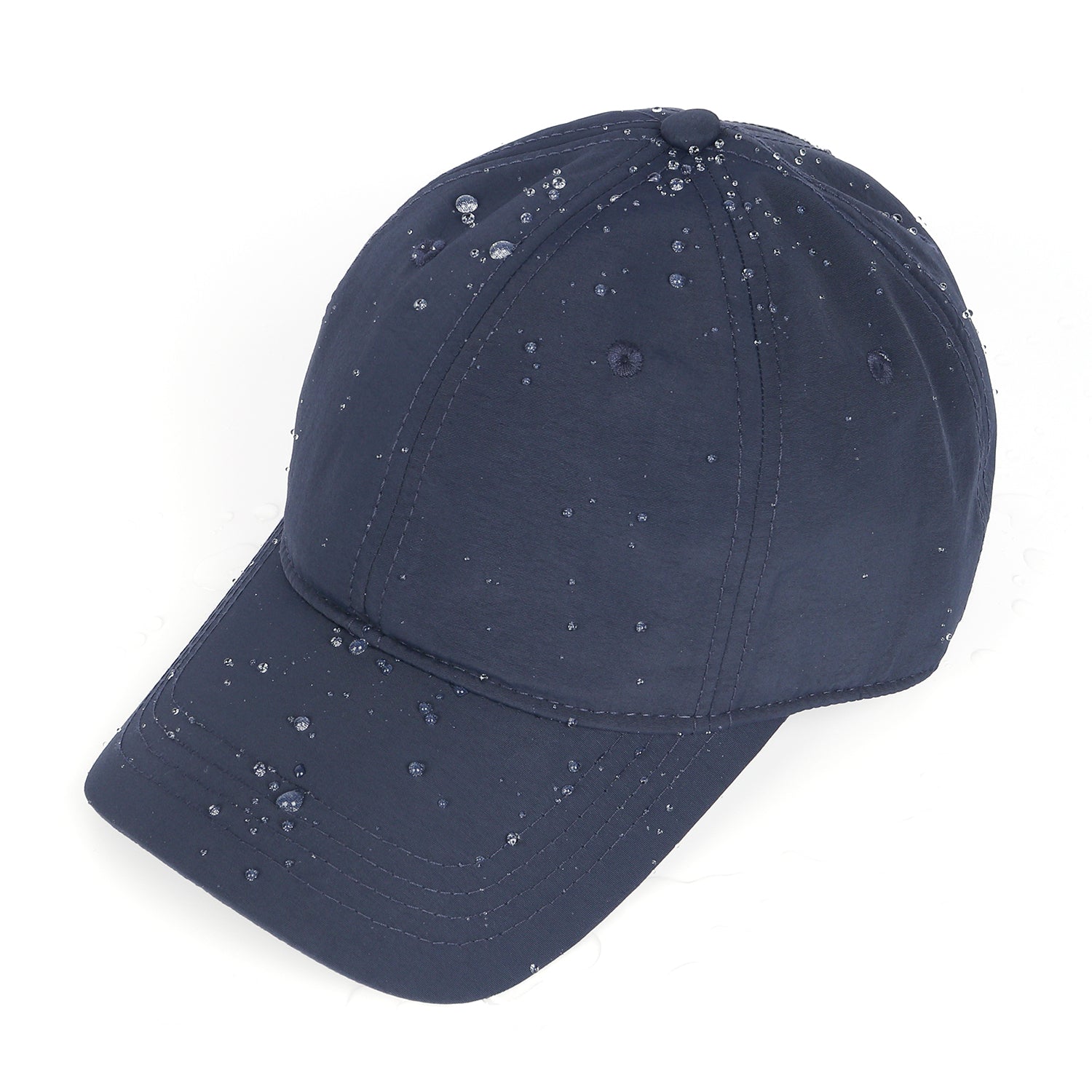 Navy blue quick-dry baseball cap for big heads - side view