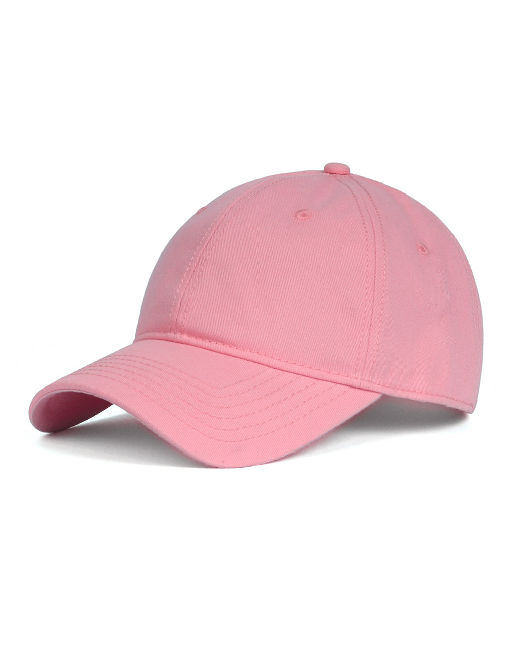 Pink cotton baseball cap for big heads women's style - Zylioo