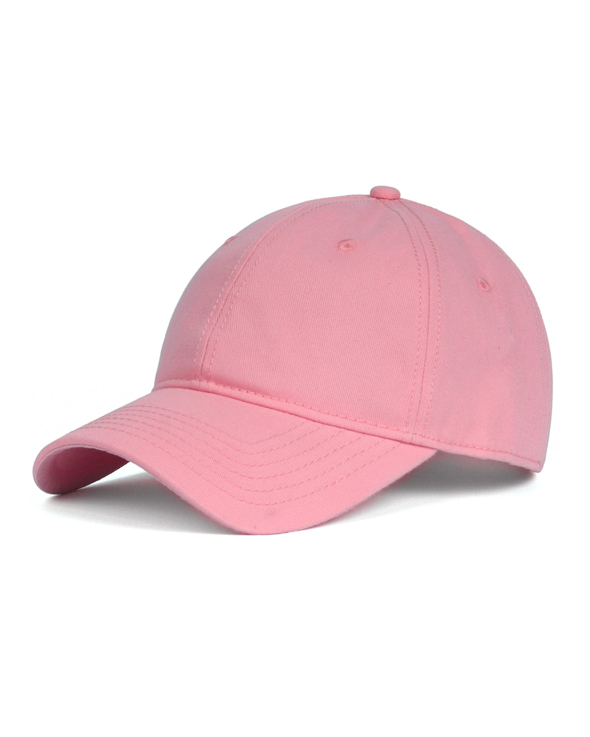 Pink cotton baseball cap for big heads women's style - Zylioo