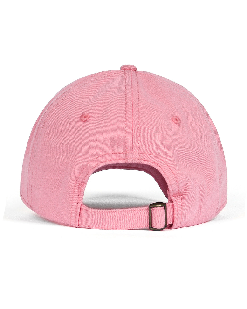  Pink oversized cotton baseball cap - back strap view