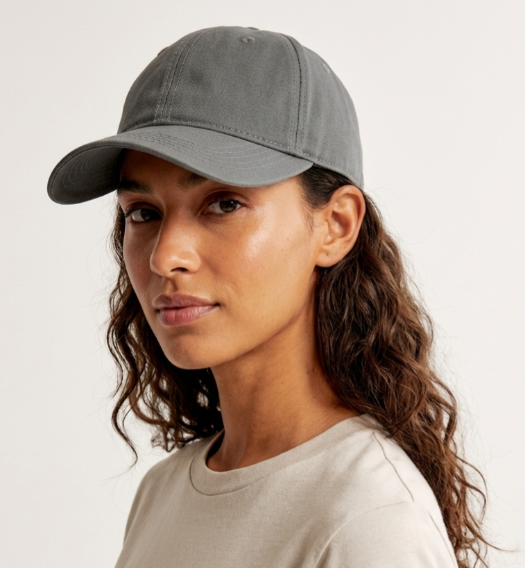 Long Brim Cotton Baseball Cap for Big Heads