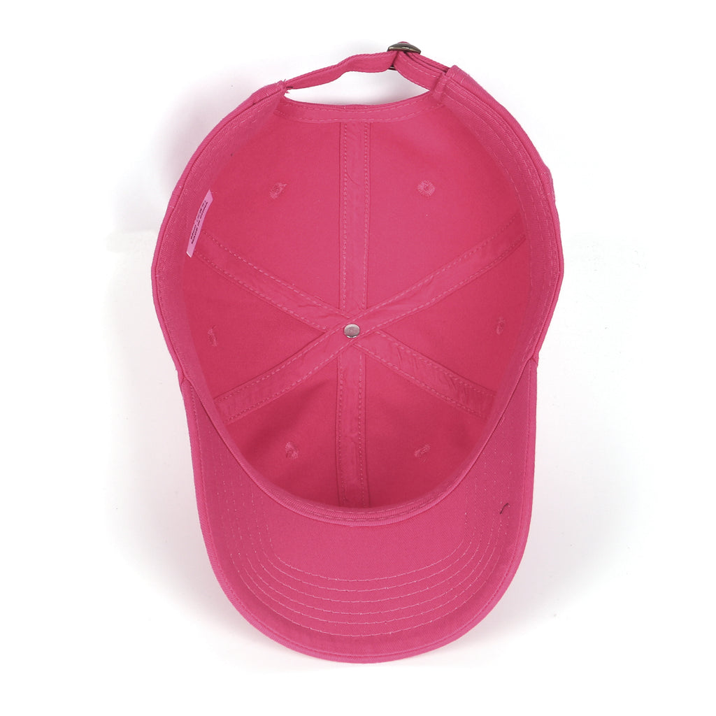  Rose red cotton baseball cap for big heads - interior detail