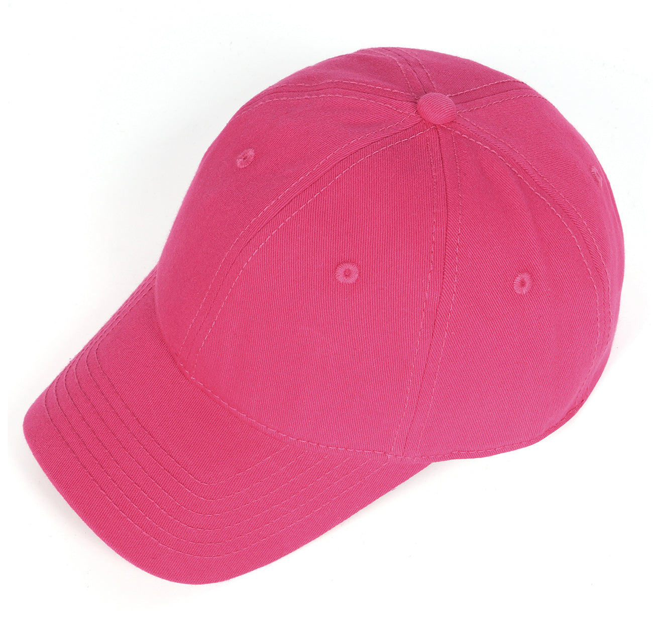 Rose red cotton baseball cap for big heads XXL - three quarter view
