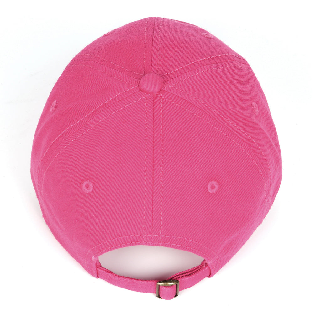 Rose red oversized cotton baseball cap - top detail
