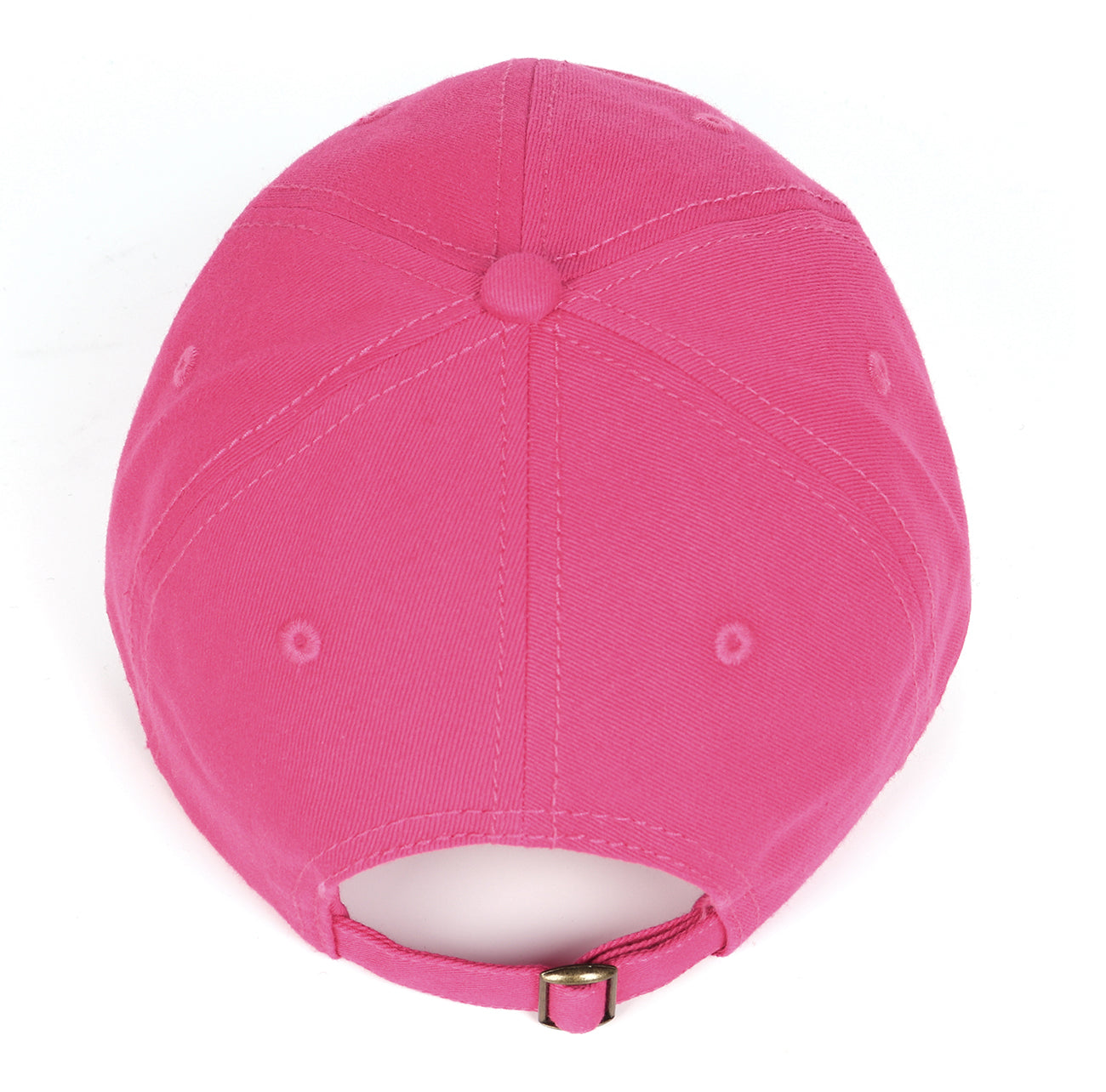 Rose red oversized cotton baseball cap - top detail