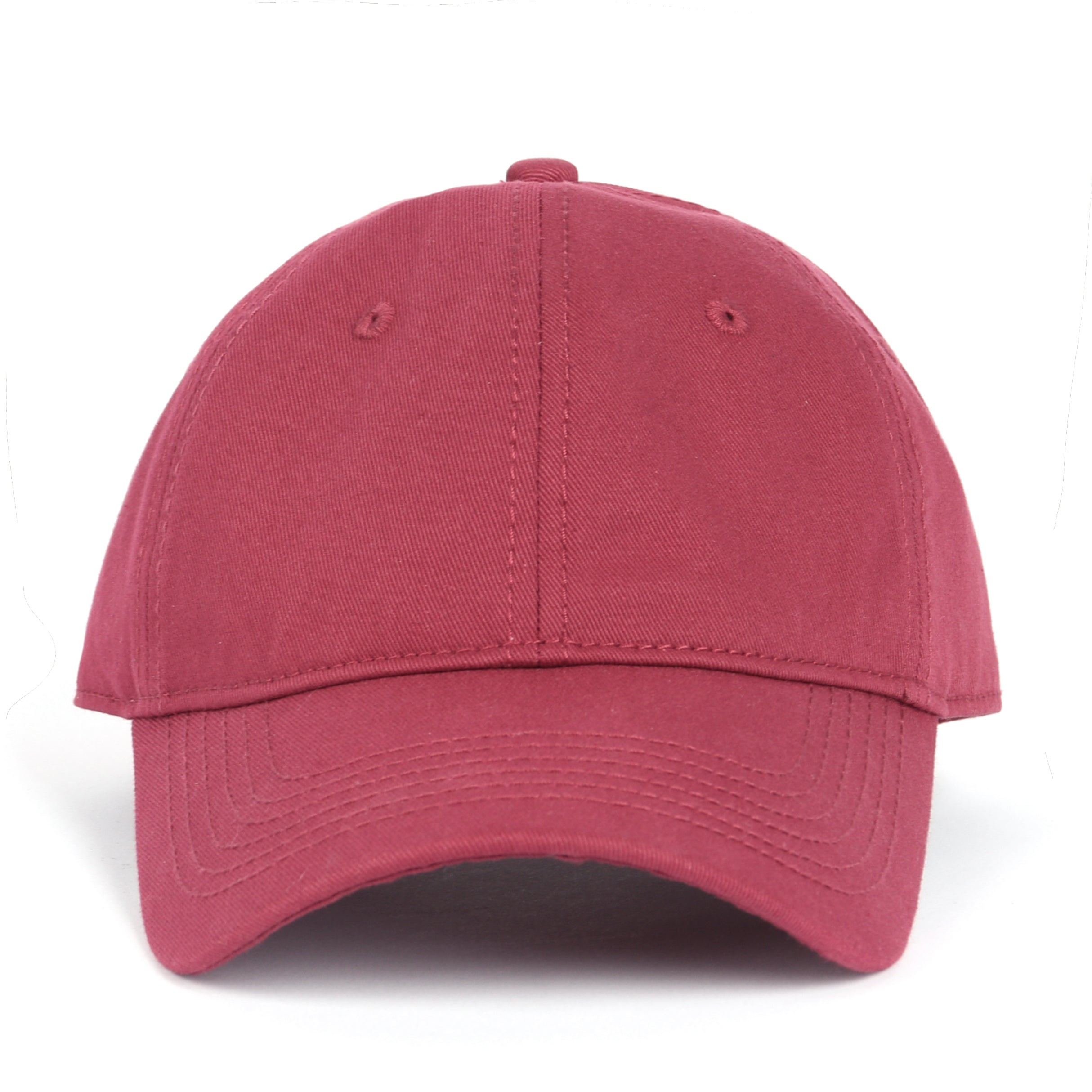  Wine red cotton baseball cap for big heads XXL - front view